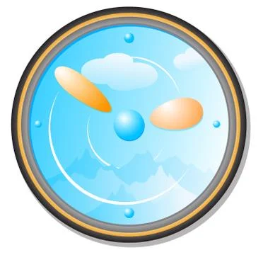 Air clock vector illustration Stock Illustration