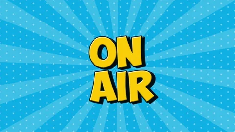 On air Comic Pop Art Text Stock Footage 255369827