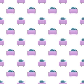 Air compressor equipment creating seamless industrial pattern Illustrazione stock