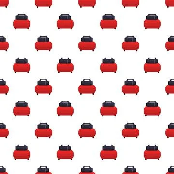 Air compressor equipment seamless pattern illustration Stockillustratie