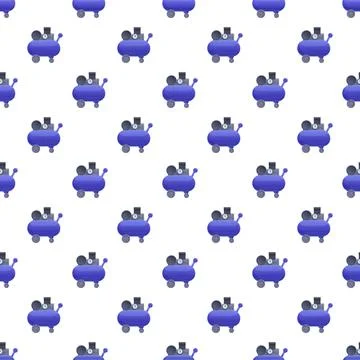 Air compressor equipment seamless pattern background tiling Illustrazione stock
