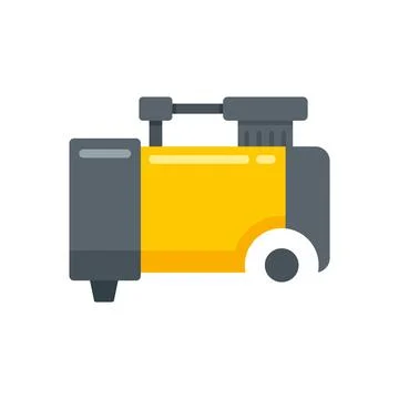 Air compressor icon flat isolated Illustrazione stock