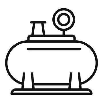 Air compressor icon outline vector. Machine pump Ilustração Stock