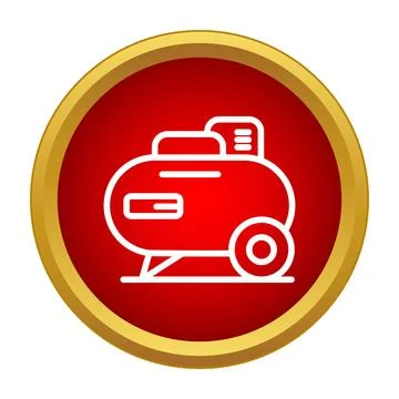 Air compressor icon representing industrial pneumatic tool Illustrazione stock