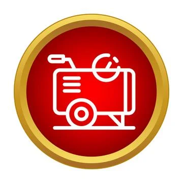 Air compressor icon representing industrial tool equipment Stock Illustration