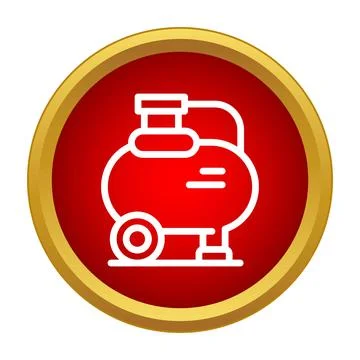 Air compressor line icon vector graphic design 스톡 일러스트