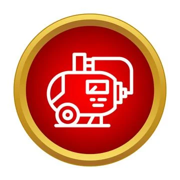 Air compressor machine icon for industrial power tools Stock Illustration