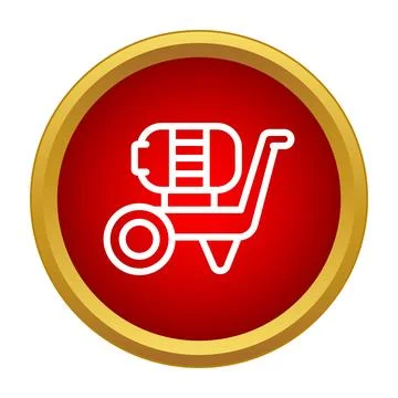 Air compressor machine icon for industrial construction Stock Illustration