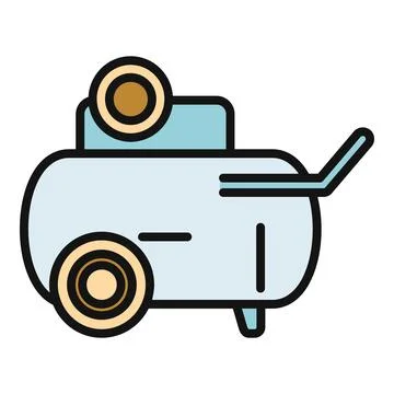 Air compressor machine icon for pneumatic tools 스톡 일러스트