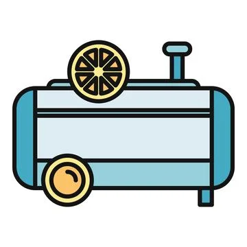 Air compressor machine icon providing industrial power Stock Illustration