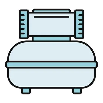 Air compressor machine icon representing industrial equipment 스톡 일러스트