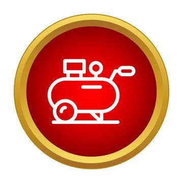 Air compressor machine icon representing industrial power Illustrazione stock