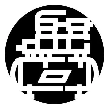 Air compressor machine icon representing industrial equipment Ilustração Stock