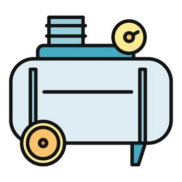 Air compressor machine providing compressed air energy 스톡 일러스트