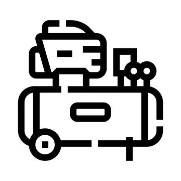 Air compressor machine providing powerful pneumatic energy Ilustração Stock