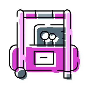 Air compressor machine providing pressurized air concept Stock Illustration