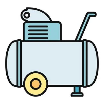 Air compressor machine with tank vector illustration Stock Illustration