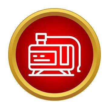 Air compressor machine tool industrial equipment icon Stock Illustration