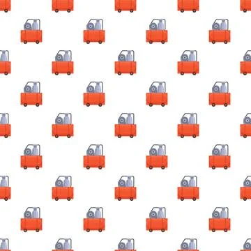 Air compressor machines creating a seamless pattern Illustrazione stock