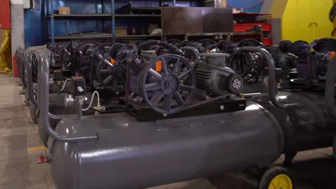 Air compressor manufacturing 스톡 동영상 256664047