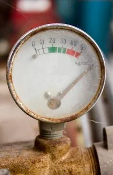 Air compressor meter Stock Photos