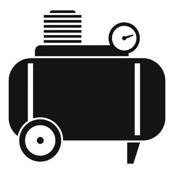 Air compressor pneumatic icon, simple style Illustrazione stock