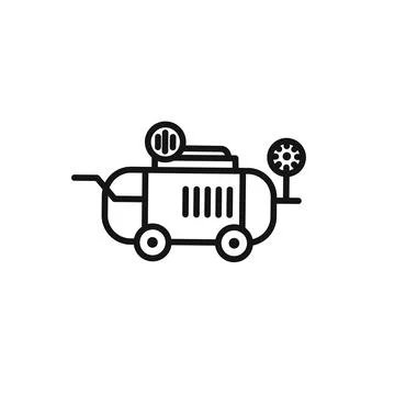 Air compressor pump icon vector set collection for web Stock Illustration