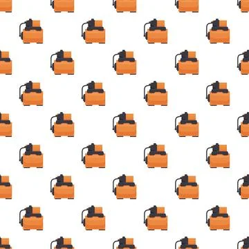 Air compressor tool equipment seamless flat pattern Stockillustratie
