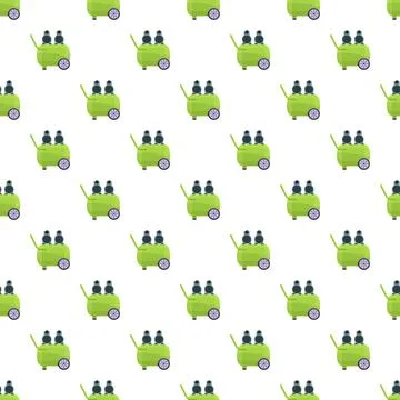 Air compressor tools repeating in a flat vector seamless pattern イラスト素材
