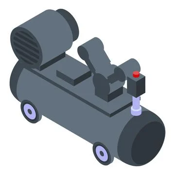 Air compressor unit icon, isometric style Stock Illustration