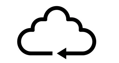 Air condition cloud shape line icon Stock Illustration