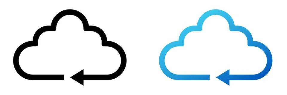 Air condition cloud shape line icon Stock Illustration