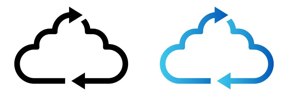 Air condition cloud shape line icon Stock Illustration