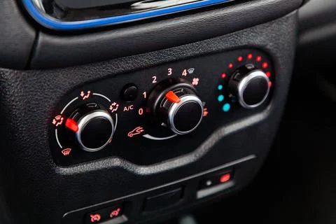 Air-condition controls in a car Stock Photos