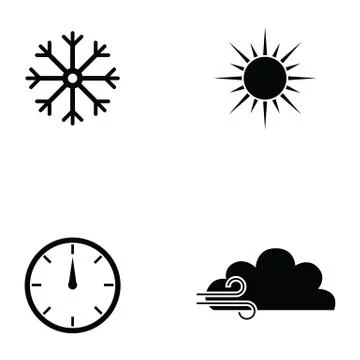 Air condition icon set Stock Illustration