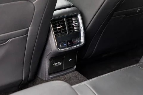 Air-condition panel in interior of a car Stock Photos