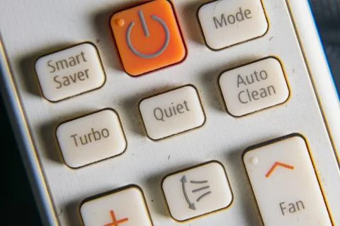 Air condition remote controller with buttons functionality 写真素材