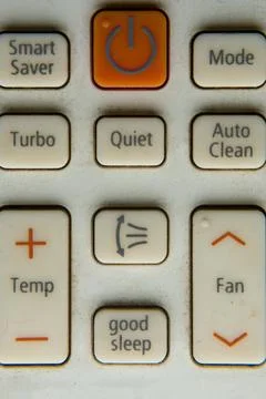 Air condition remote controller with buttons functionality Stock Photos