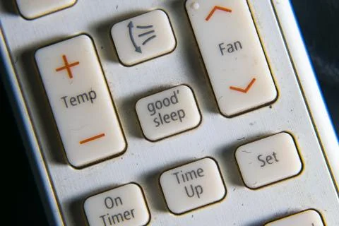 Air condition remote controller with buttons functionality 写真素材