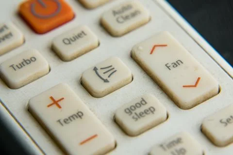 Air condition remote controller with buttons functionality 写真素材