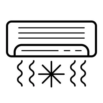 Air conditioner ac to normalize indoor air temperature split ac Illustrazione stock