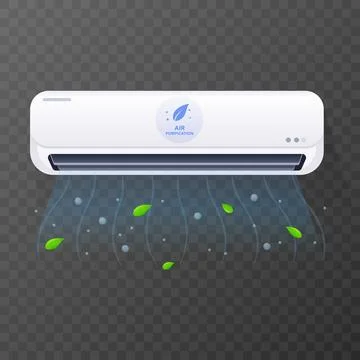 Air conditioner air purification mode. vector illustration 스톡 일러스트