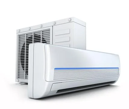 Air-conditioner and remote control Stockillustratie