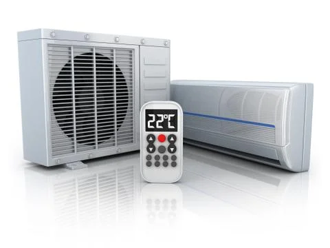 Air-conditioner and remote control 스톡 일러스트