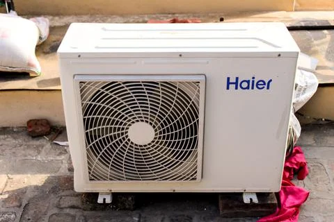 Air conditioner back side Stock Photos