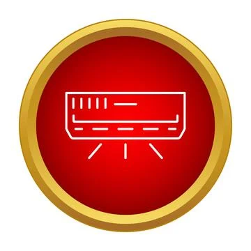 Air conditioner blowing cold air icon symbol Illustrazione stock