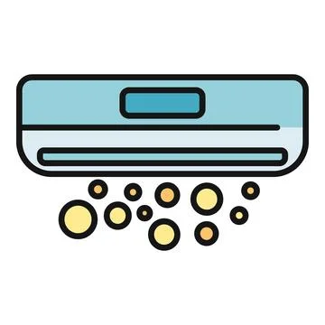Air conditioner blowing out polluted dirty air particles Illustrazione stock
