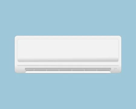 Air conditioner on blue background Stock Illustration
