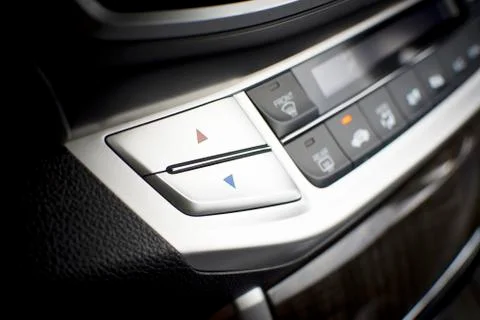 Air conditioner button for temperature climate adjustment. 스톡 사진