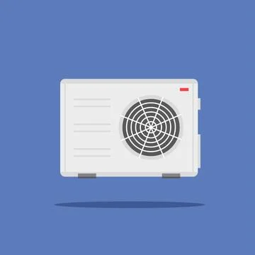 Air conditioner compressor. flat air conditioner technology Stock Illustration